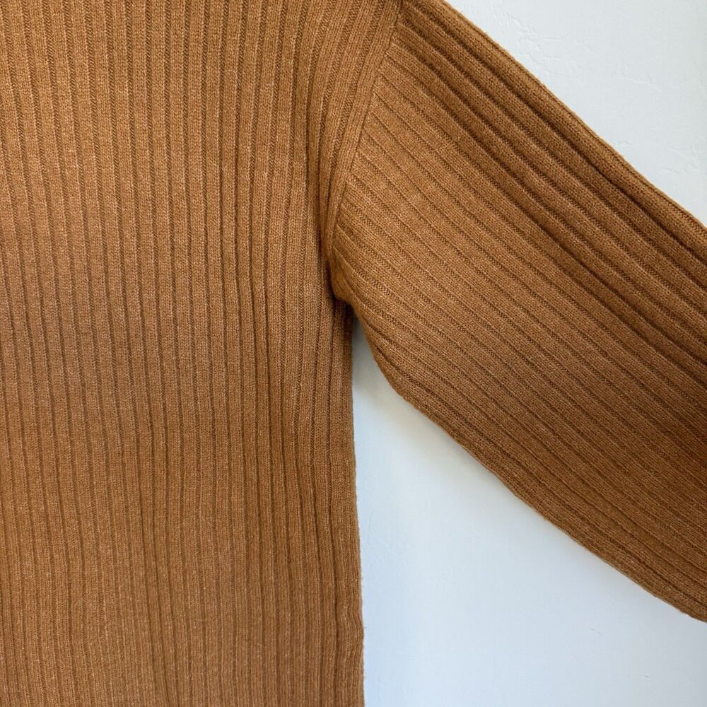 Rachel Parcell Wool Blend Balloon Sleeve Sweater Dress Size S Fall Pumpkin Spice - Picture 9 of 15